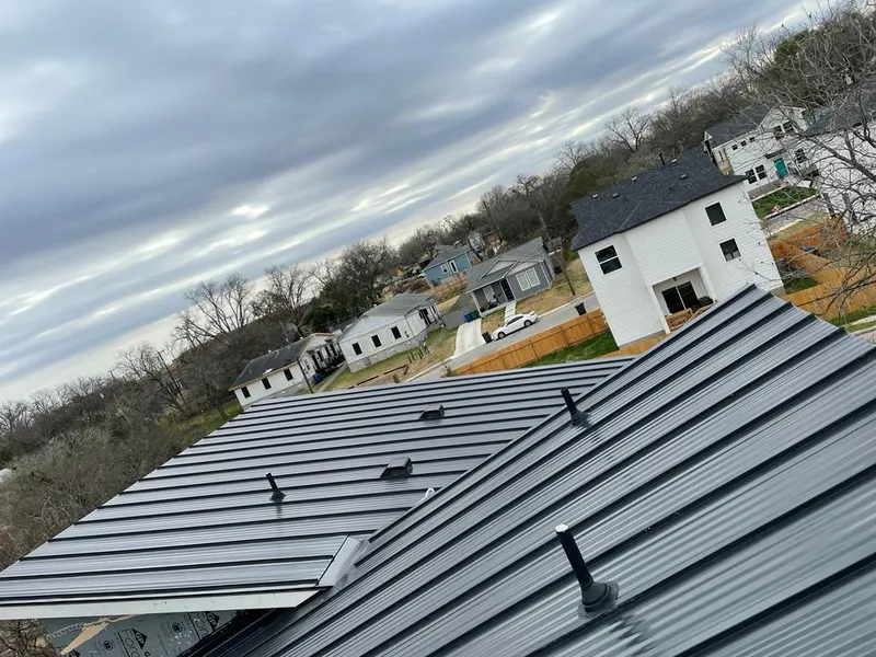 Standing seam metal roof panels with vents for Skylight Repair in Frankford